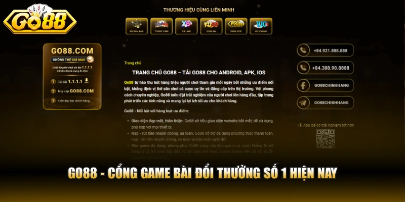 Go88 Go88 - Cổng game bài đổi thưởng số 1 hiện nay